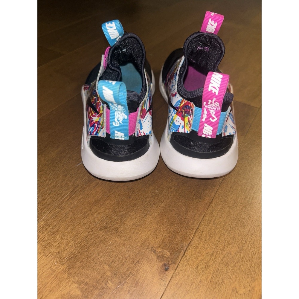 Nike Girls Flex Runner Fable slip-on sneakers Tennis Shoe Youth 6.5 Pink Teal - Picture 4 of 7